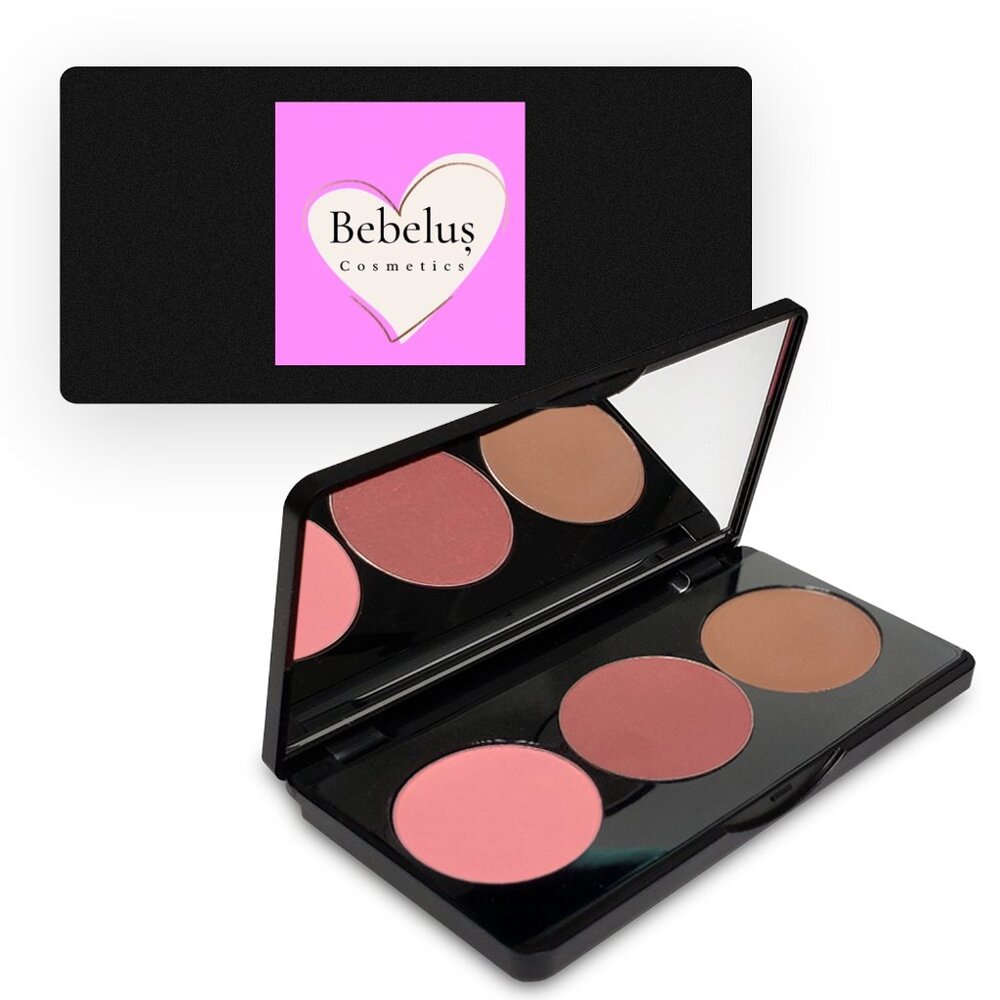 Bebelus Cosmetics Blush Palette (Mahogany Wine 3 pack)
